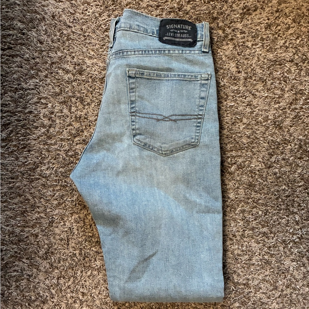 Signature by Levi Strauss Men's Denim Jeans - Light Blue